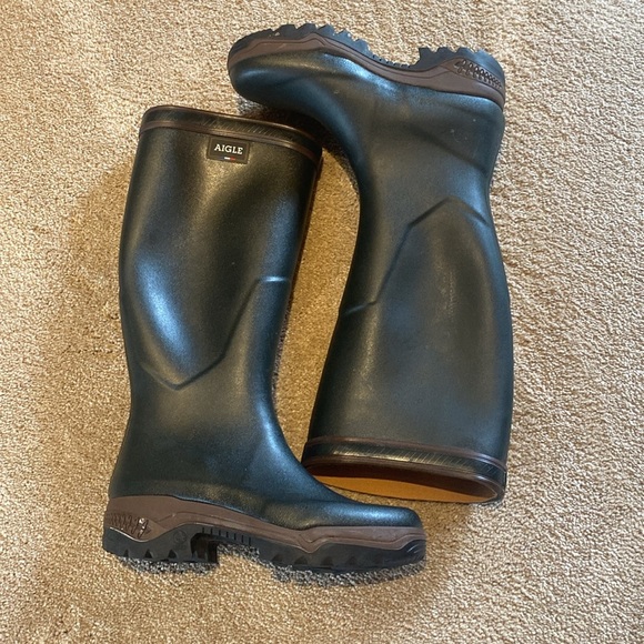 Aigle The first anti-fatigue Parcours 2 boot Bronze EU39 US 8.5 Made In France - Picture 3 of 13